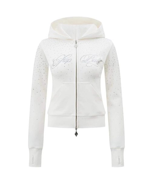 SupBaby by SUPPLIER Sparkle Rhinestone Zip Hoodie