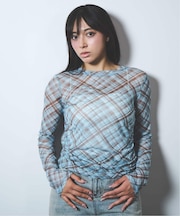 シャーリング シアートップス / J SHIRRING SHEER TOPS