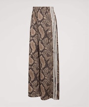 adidas originals SATIN SNAKE PRINT WIDE LEG TRACK PANTS