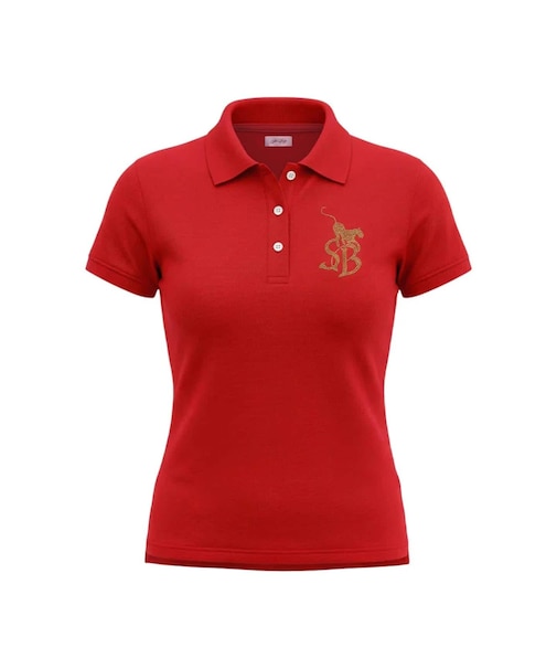 SupBaby by SUPPLIER Rhinestone Leopard Logo Polo Shirt