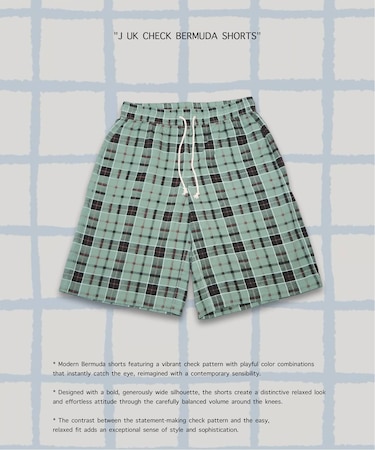 チェック バミューダショーツ / J UK CHECK BERMUDA SHORTS