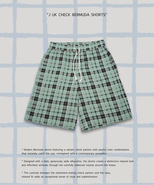 チェック バミューダショーツ / J UK CHECK BERMUDA SHORTS