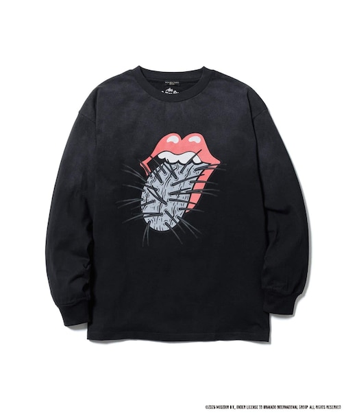 F-LAGSTUF-F CACTUS TONGUE L/S T-SHIRT(THE ROLLING STONES)
