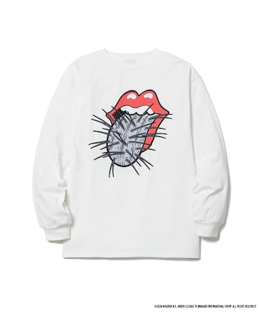 F-LAGSTUF-F CACTUS TONGUE L/S T-SHIRT(THE ROLLING STONES)