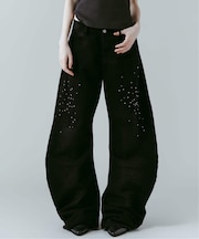 Knuth Marf / クヌースマーフ studded draped denim pants