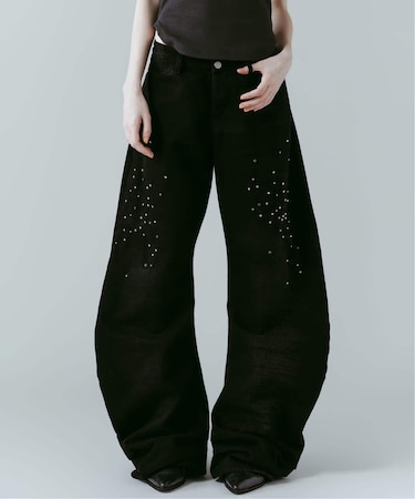 Knuth Marf / クヌースマーフ studded draped denim pants