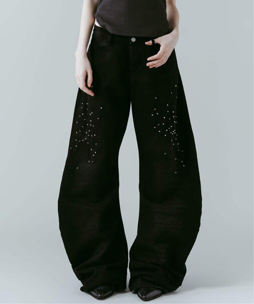 Knuth Marf / クヌースマーフ studded draped denim pants