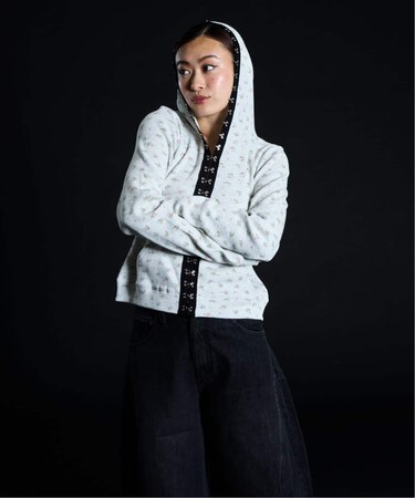 フックディテール ワッフルジップフーディー / J Floral Hook Waffle Hood