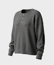 NOCTO ARCHIVE/ノクト アーカイブ Elbow Patch Henley Neck Knit