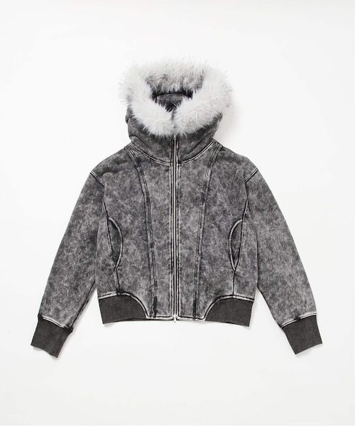 2Way ファージップパーカー / J Faux Fur Zip Hoodie｜ジョイント