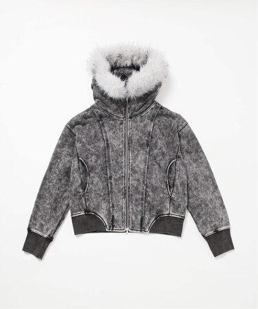2Way ファージップパーカー / J Faux Fur Zip Hoodie