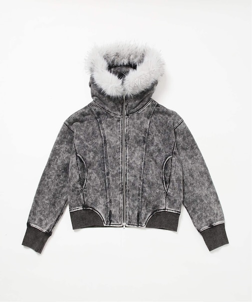 2Way ファージップパーカー / J Faux Fur Zip Hoodie