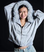 2Way ファージップパーカー / J Faux Fur Zip Hoodie
