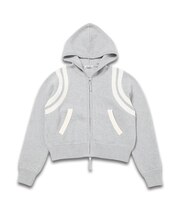 カーブライン ジップ ニット フーディー / J Curved Line Zip Knit Hoodie