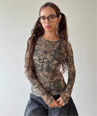 anna sui nyc / アナスイエヌワイシー CAMO シアートップス