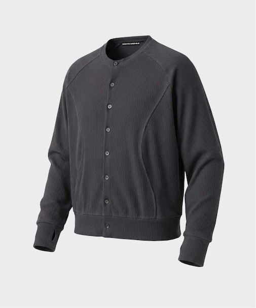 NOCTO ARCHIVE/ノクト アーカイブ Curve Panel Rib Cardigan