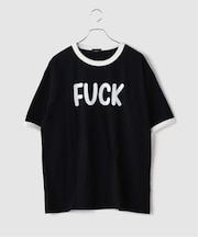 F-LAGSTUF-F / フラグスタフ ”FXXK” RINGER T-SHIRT