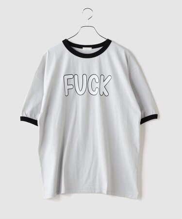 F-LAGSTUF-F / フラグスタフ ”FXXK” RINGER T-SHIRT
