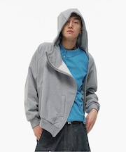 GOAT ESSENCE / ゴートエッセンス CURVED-ZIP HOODIE