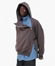 GOAT ESSENCE / ゴートエッセンス CURVED-ZIP HOODIE