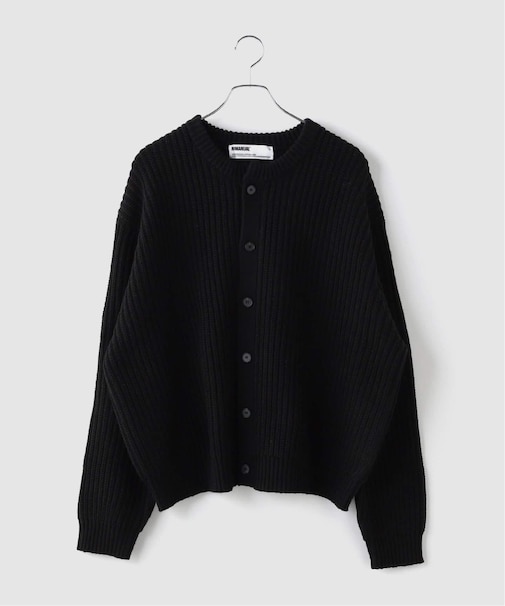 NOMANUAL / ノーマニュアル EASE ROUND NECK CARDIGAN