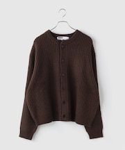 NOMANUAL / ノーマニュアル EASE ROUND NECK CARDIGAN