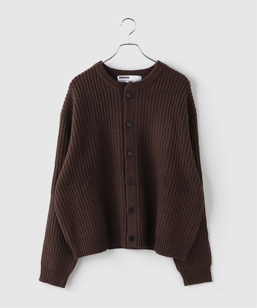 NOMANUAL / ノーマニュアル EASE ROUND NECK CARDIGAN