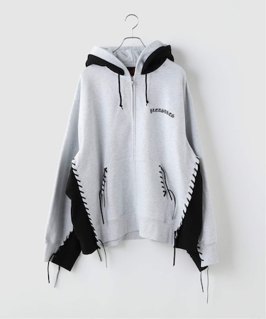 PLEASURES x DISCOVERED DOUBLE LAYERED HOODIE