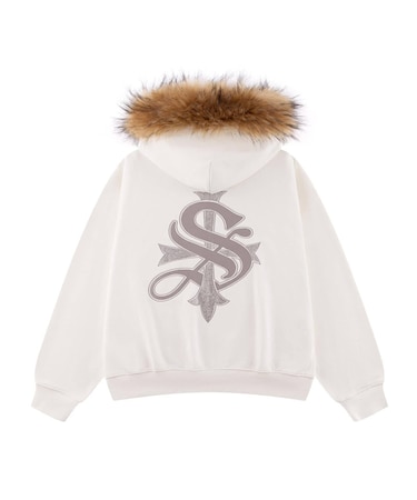 SUPPLIER / サプライヤー Faux Fur Cross Zip Hoodie
