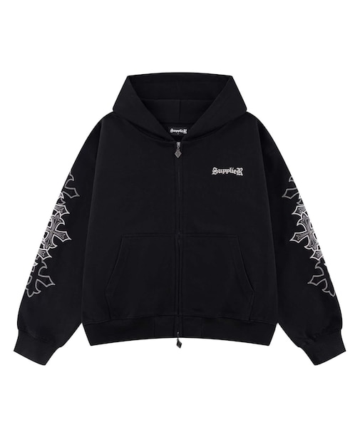 SUPPLIER / サプライヤー Multiple Cross Patch Zip Hoodie