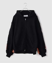 DISCOVERED / ディスカバード CROCHET SLEEVE SWEAT PARKA