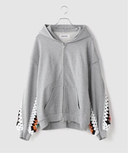 DISCOVERED / ディスカバード CROCHET SLEEVE SWEAT PARKA