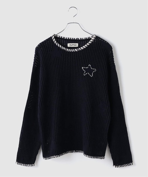 PLATEAU STUDIO / プラトースタジオ Star knit crewneck