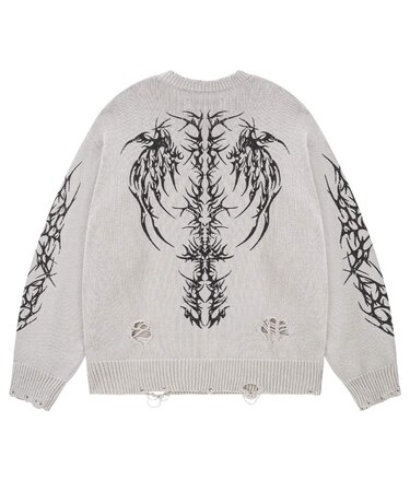 SUPPLIER / サプライヤー Distressed Tribal Bones Knit