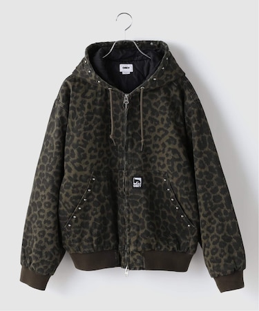 OBEY / オベイ STUDDED ZIP UP JACKET