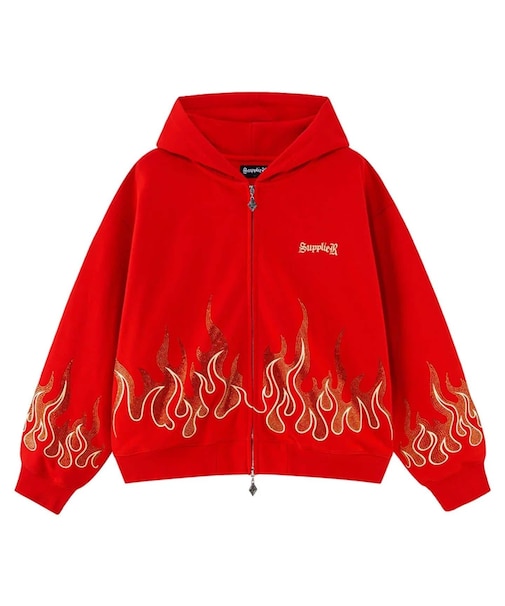 SUPPLIER / サプライヤー FirePattern Rhinestone Zip Hoodie