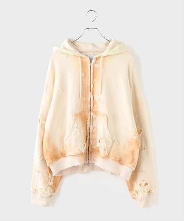 TEPPEI FURUYAMA / テッペイフルヤマ CRASH PAINT FADE ZIP-UP HOODIE