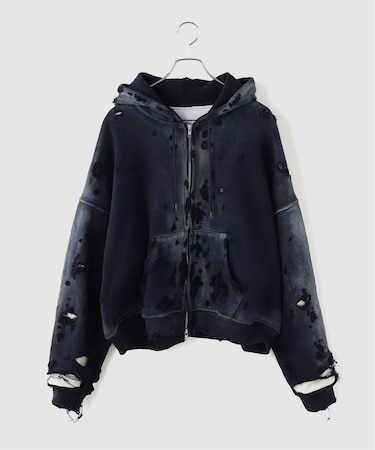 TEPPEI FURUYAMA / テッペイフルヤマ CRASH PAINT FADE ZIP-UP HOODIE