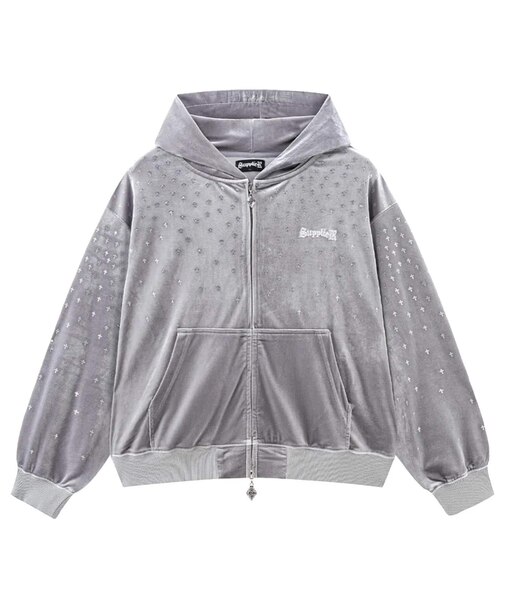 SUPPLIER / サプライヤー Micro Cross Velour Zip Hoodie
