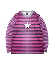 SAGE / セイジ Full-Graphic Star Striped L/S Tee
