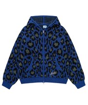 WOKE EDGE / ウォークエッジ Leopard Mohair Zip Knit