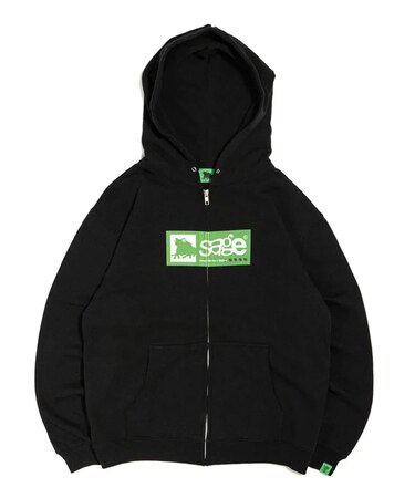 SAGE / セイジ 5age Box Logo Zip Hoodie