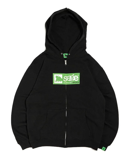 SAGE / セイジ 5age Box Logo Zip Hoodie