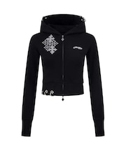 SupBaby by SUPPLIER Multiple Cross Pierced Zip Hoodie