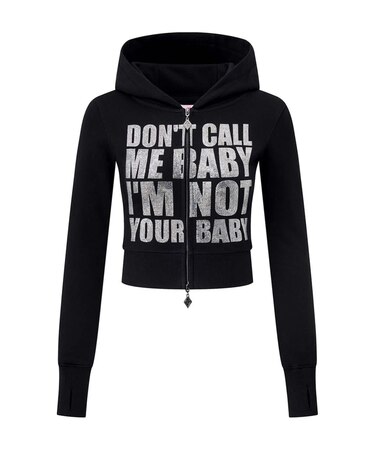 SupBaby by SUPPLIER Not Your Baby Cropped Zip Hoodie