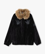 anna sui nyc / アナスイエヌワイシー プリーツベロアブルゾン