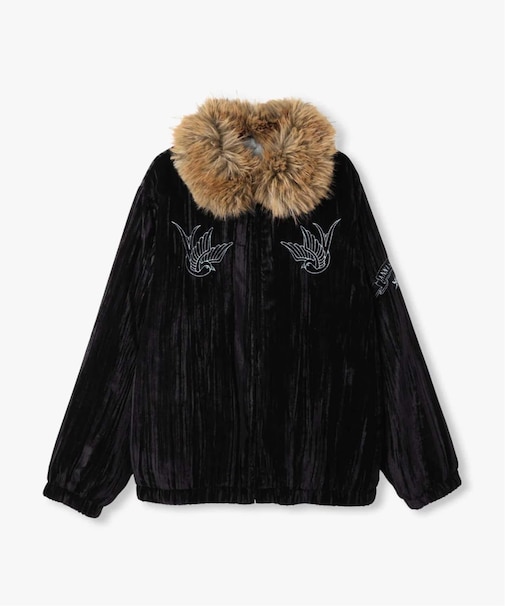 anna sui nyc / アナスイエヌワイシー プリーツベロアブルゾン