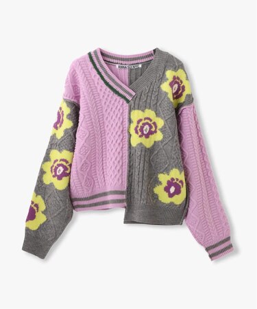 anna sui nyc / アナスイエヌワイシー ハナガラMIXジャガードプルオーバー