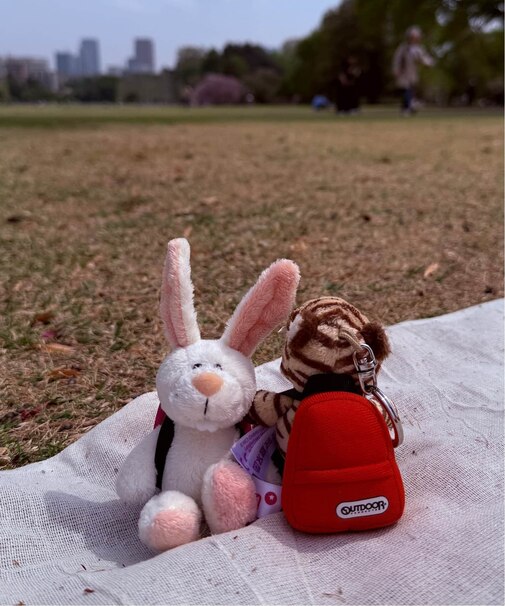 NICI(ニキ)/キーホルダー ラビット ペッシュ10cm+リュック ピンク/OUTDOOR PRODUCTS