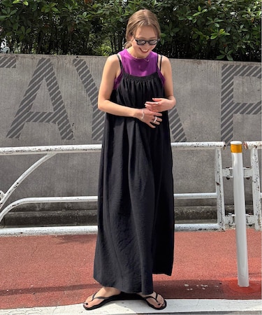 2点SET ギャザーキャミワンピース×アメスリタンク